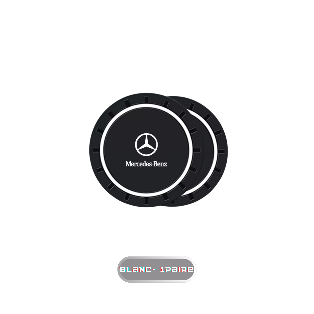 2Pcs Car Silicone Coaster Anti-Slip Water Cup Drink Mat For Mercedes Benz AMG W204 W203 W205 W211 W212 W213 W201 W210 W124 W126