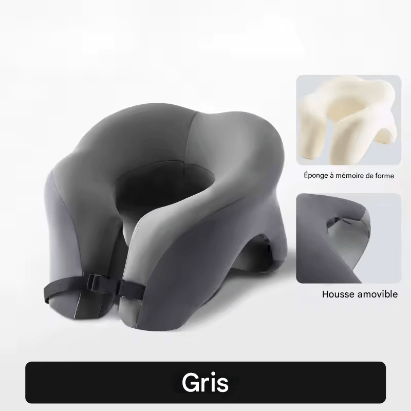đ·ïžSEAMETAL Sac de Rangement pour Dossier de SiĂšge Auto â Cuir PU ImpermĂ©able, Tablette Pliable, Grande CapacitĂ© Oreiller Cervical de Voyage â Mousse Ă MĂ©moire, Tissu Coton Respirant, Design Compact avec Sac Ătanche