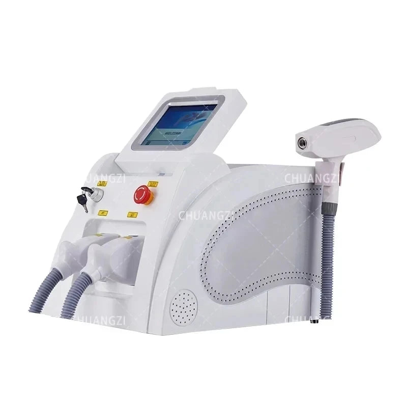3in1 Ipl Laser Professional hair removal Machines OPT Pico nd yag Q-Switch Laser epilator Spot wrinkle remove red blood Machine
