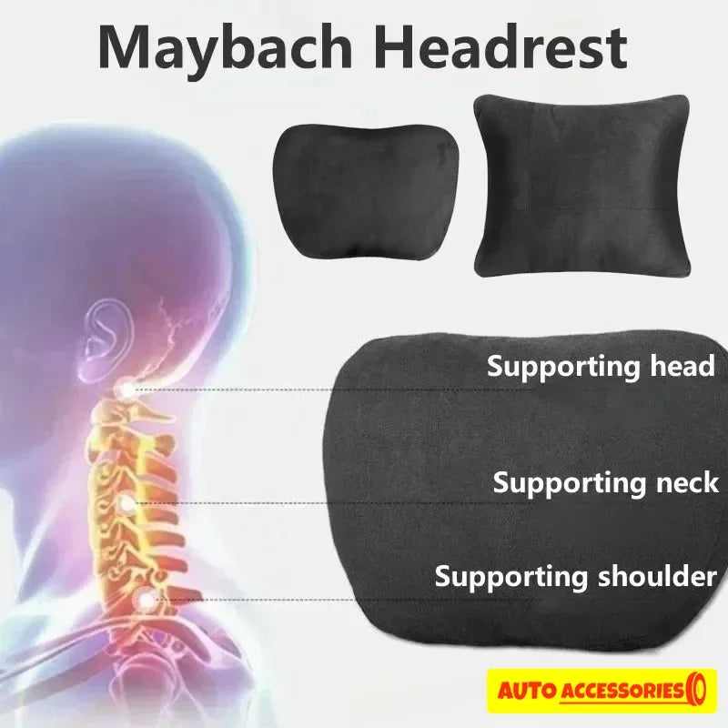 đ·ïžCoussin Appuie-TĂȘte Voiture Style Maybach â Ultra Doux en Daim, Confort Cervical Universel, 30Ă20 cm, pour Conduite & Longs Trajets