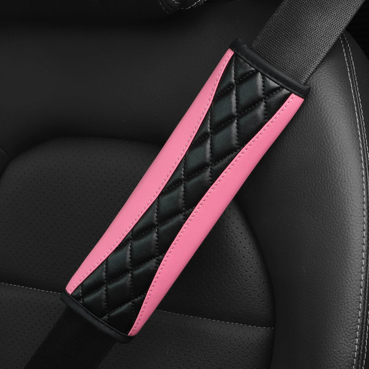 1 Three-dimensional Embroidered Faux Sheepskin Car Supplies Seat Belt Shoulder Cover Comfortable Anti-tightening Safety Belt