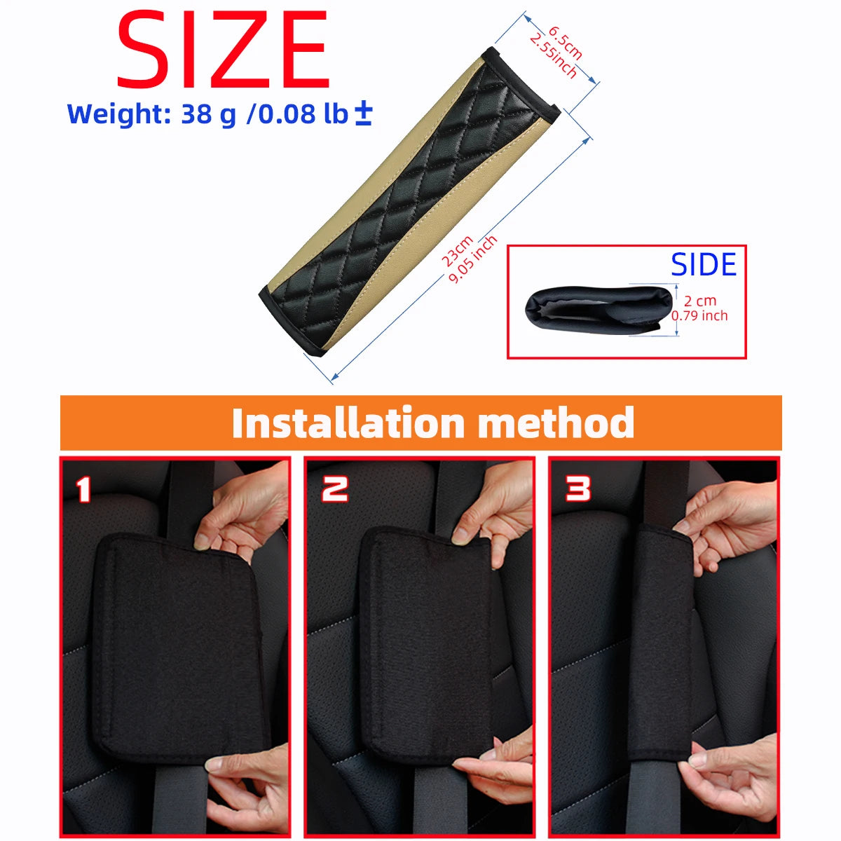 1 Three-dimensional Embroidered Faux Sheepskin Car Supplies Seat Belt Shoulder Cover Comfortable Anti-tightening Safety Belt