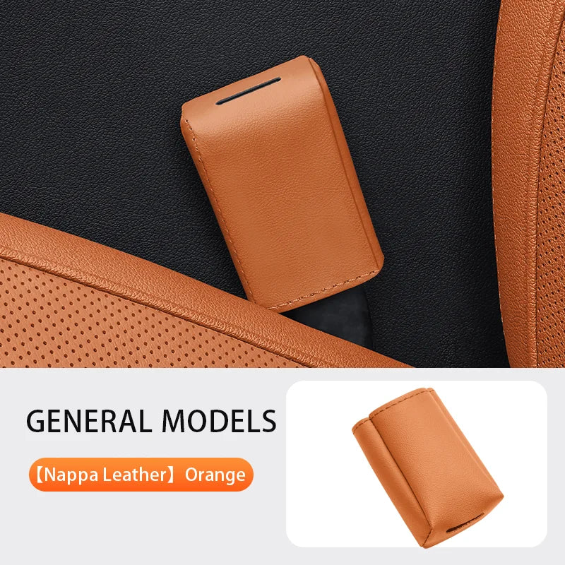 Car Seat Belt Button Leather Protective Cover Anti Scratch Seatbelt Button Protector Seat Belt Protection Cover