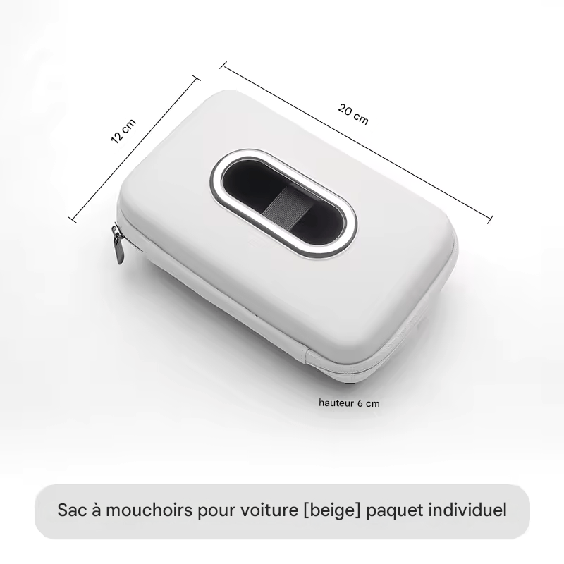 🏷️Boîte à Mouchoirs Haut de Gamme pour Voiture – À Fixer sur Pare-Soleil, Dossier ou Accoudoir – Élégante et Pratique