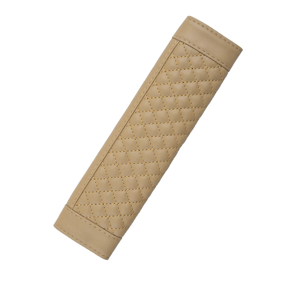 Car Safety Belt Shoulder Strap Cover Breathable PU Leather Seat Belt Padding Pad Protection Car Interior Accessories