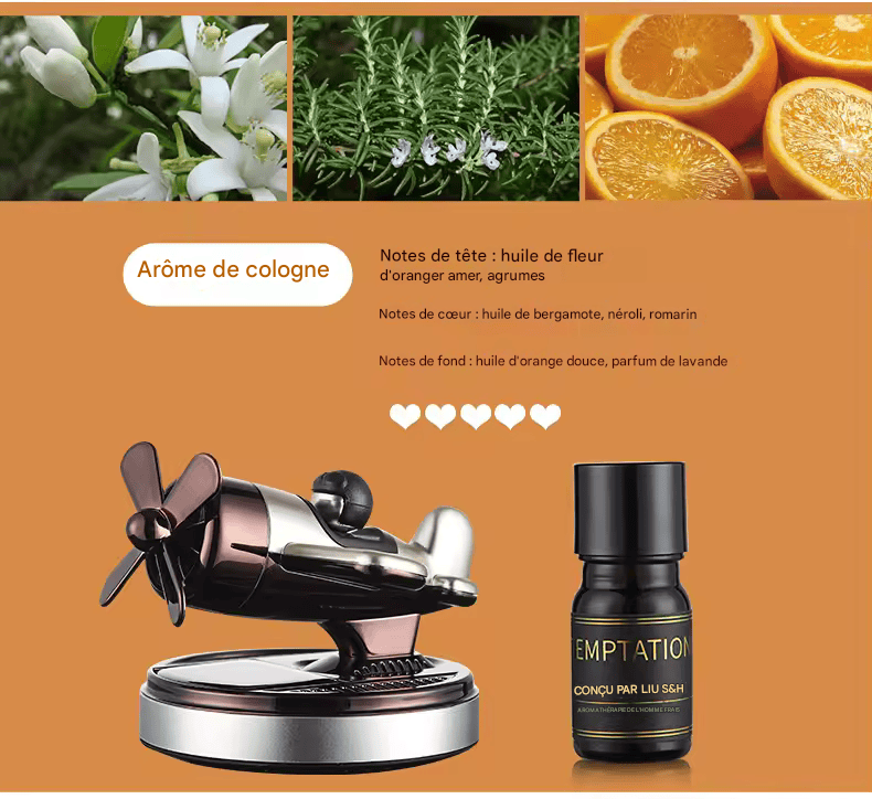 Désodorisant solaire pour voiture, diffuseur de parfum original, accessoire de décoration d'intérieur