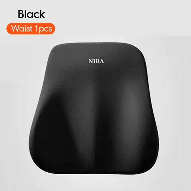 Car Memory Foam Headrest Set Car Neck Pillow Car Lumbar Waist Cushion Waist Support Car Seat Pillow Accessories Tools