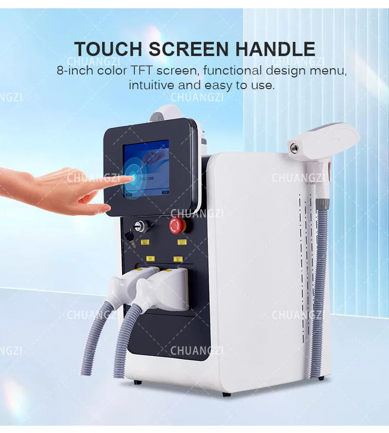 3in1 Ipl Laser Professional hair removal Machines OPT Pico nd yag Q-Switch Laser epilator Spot wrinkle remove red blood Machine