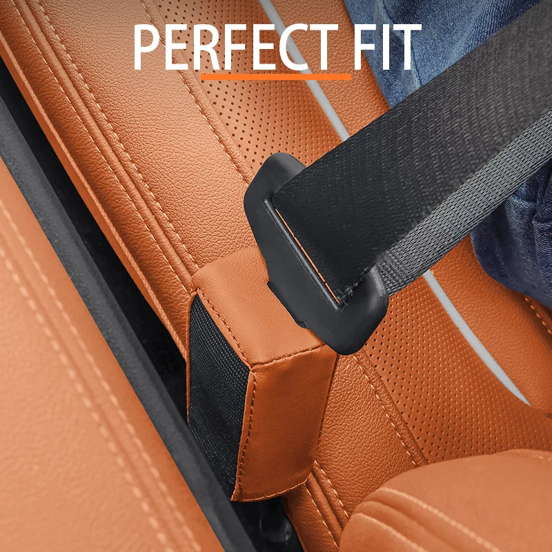 Car Seat Belt Button Leather Protective Cover Anti Scratch Seatbelt Button Protector Seat Belt Protection Cover