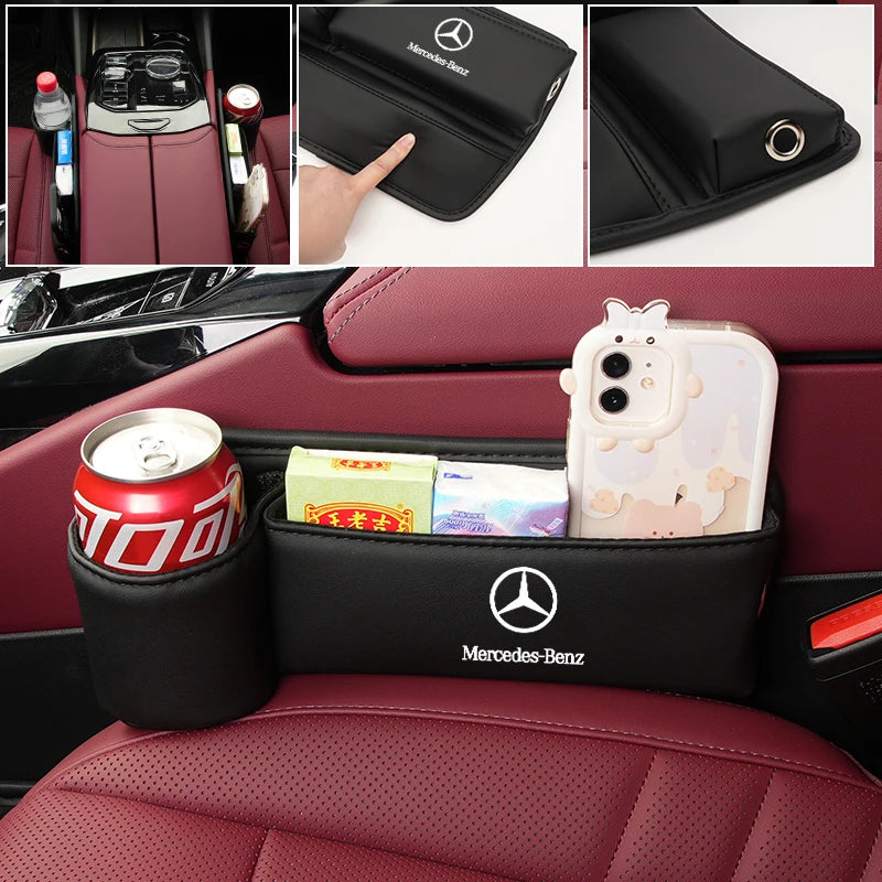 Boîte de Rangement pour Fente de Siège – Organisateur de Fente pour Mercedes-Benz A B C E S V Class et Modèles W201 W210 W205