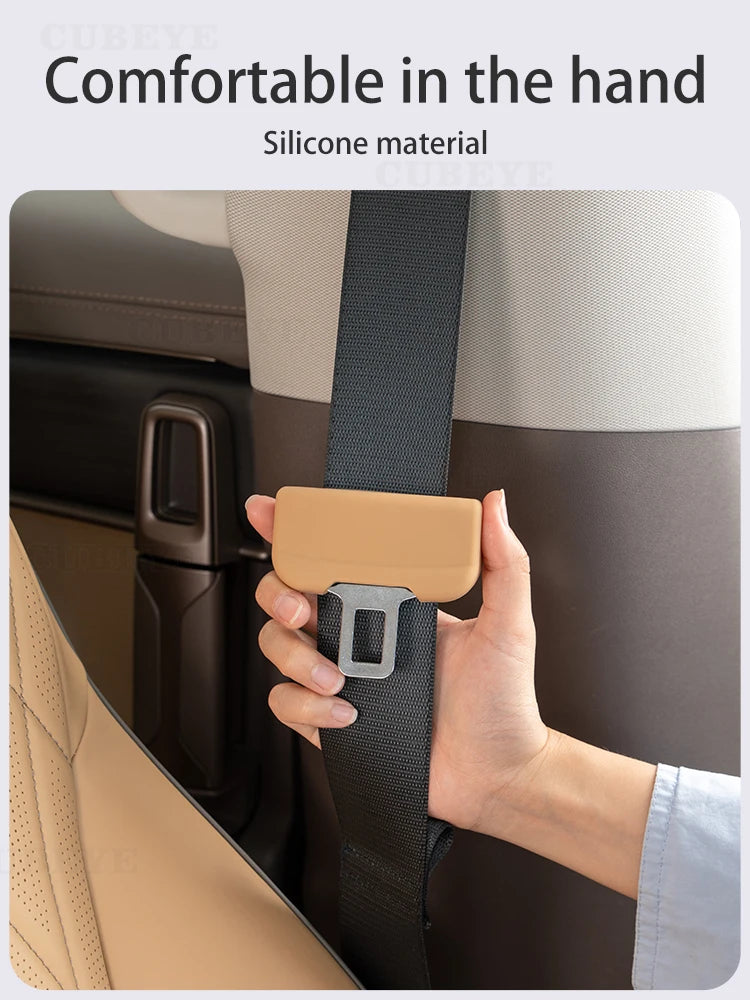 🏷️Housse de protection en silicone anti-rayures pour boucle de ceinture de sécurité, accessoire d'intérieur pour voiture