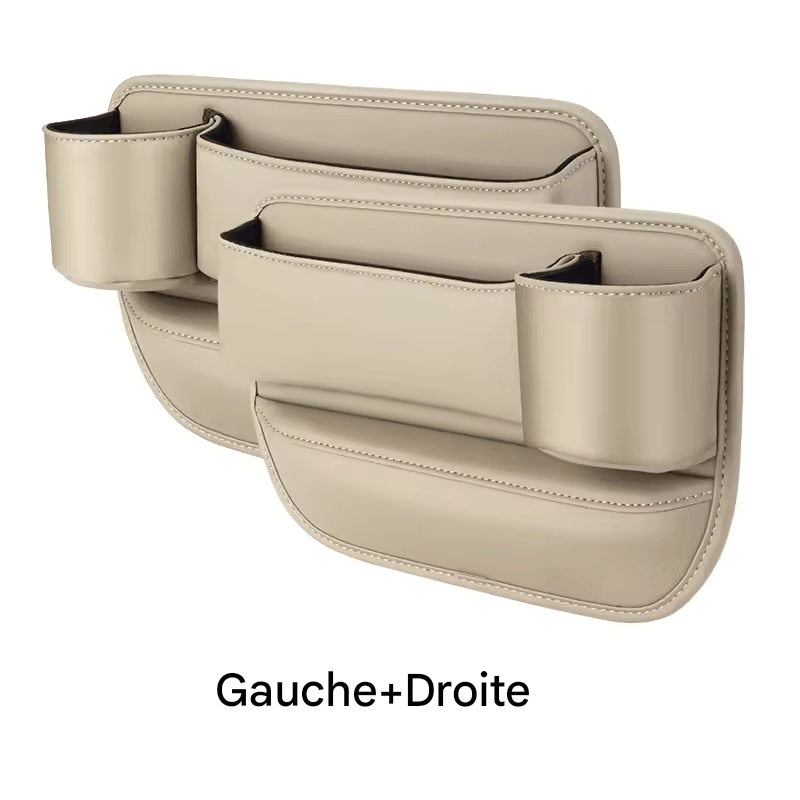 🏷️Organiseur de siège auto, boîte de rangement multifonction, portefeuille universel, clés, carte, gobelet, support de téléphone, accessoires d'intérieur automobile