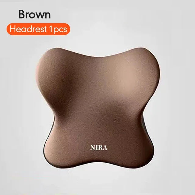 Car Memory Foam Headrest Set Car Neck Pillow Car Lumbar Waist Cushion Waist Support Car Seat Pillow Accessories Tools