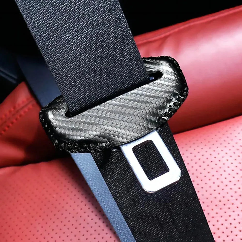 1PCS Universal Car Seat Belt Buckle Cover Protector Anti-collision Case PU Leather Protection Wear Car Interior Accessories