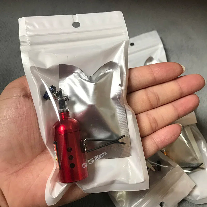 Désodorisant Voiture Citron – Parfum Gel 3g en Bouteille NOS | Clip de Ventilation | Matériau Alliage + Plastique | Compact, Rechargeable, Design Racing