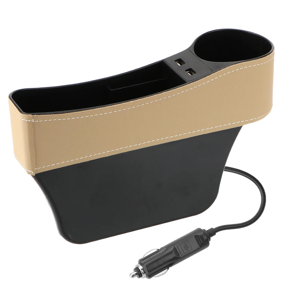 Boîte de rangement universelle pour siège – avec USB 3.0, support téléphone et porte-gobelet