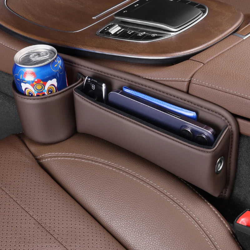 🏷️Organiseur de siège auto, boîte de rangement multifonction, portefeuille universel, clés, carte, gobelet, support de téléphone, accessoires d'intérieur automobile