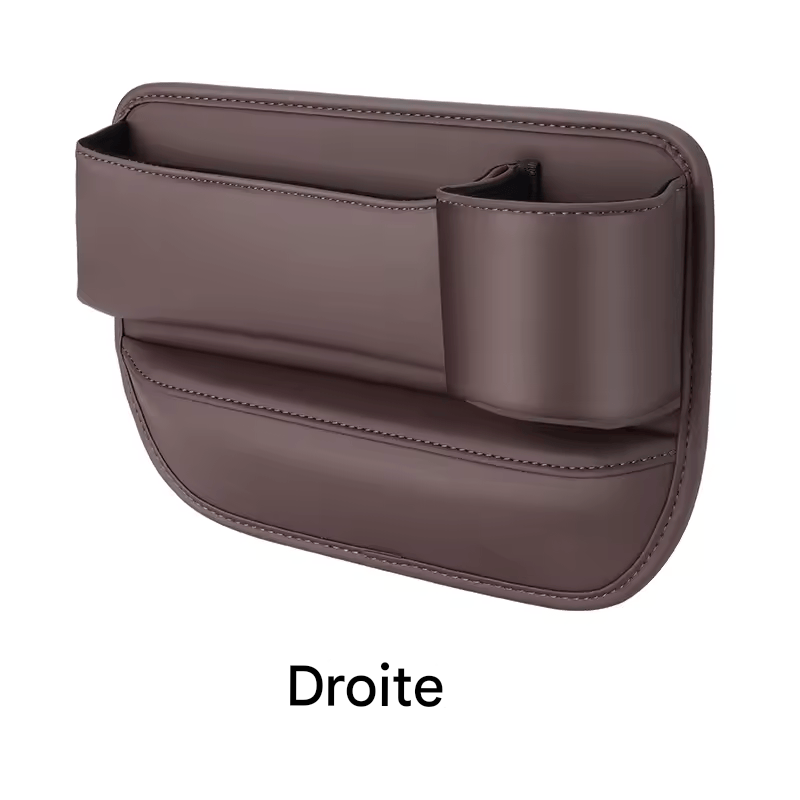 🏷️Organiseur de siège auto, boîte de rangement multifonction, portefeuille universel, clés, carte, gobelet, support de téléphone, accessoires d'intérieur automobile