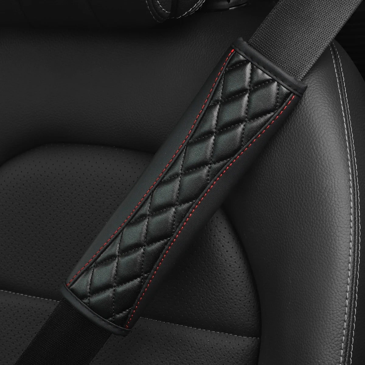 1 Three-dimensional Embroidered Faux Sheepskin Car Supplies Seat Belt Shoulder Cover Comfortable Anti-tightening Safety Belt