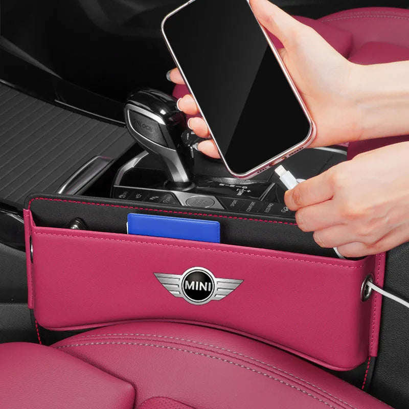 Boîte de rangement en suédine pour voiture – accessoire pour Mini JCW, Coupe, Clubman, Cabrio, Cooper