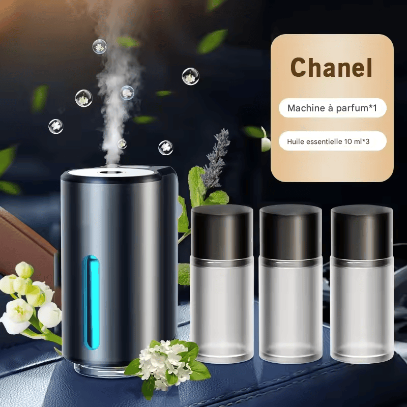 Diffuseur d’Arômes Intelligent pour Voiture – Purificateur d’Air avec Trois Niveaux Réglables & Fonction Humidificateur aux Huiles Essentielles