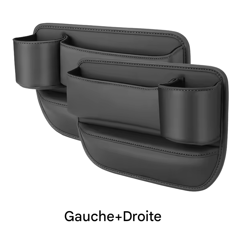 🏷️Organiseur de siège auto, boîte de rangement multifonction, portefeuille universel, clés, carte, gobelet, support de téléphone, accessoires d'intérieur automobile