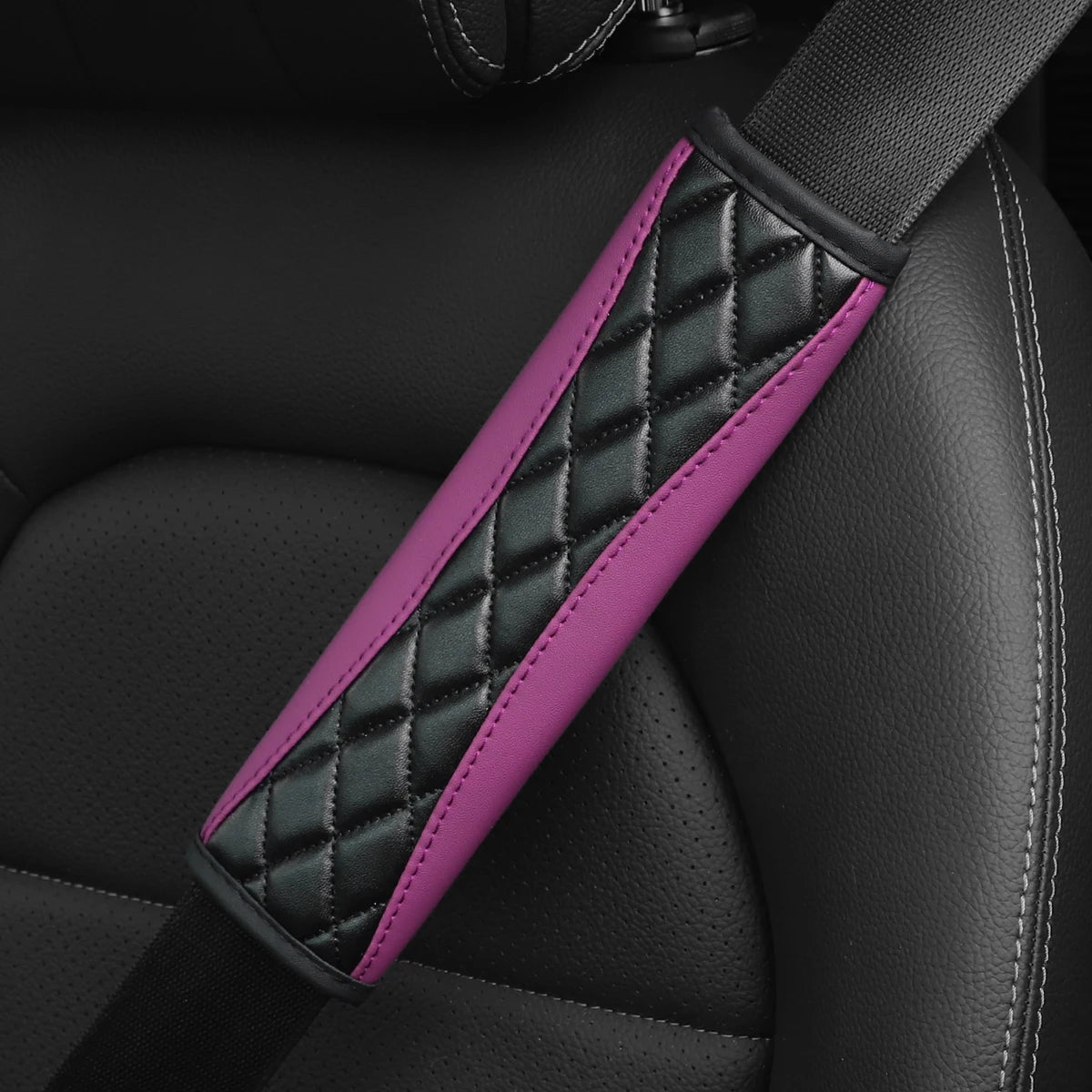 1 Three-dimensional Embroidered Faux Sheepskin Car Supplies Seat Belt Shoulder Cover Comfortable Anti-tightening Safety Belt