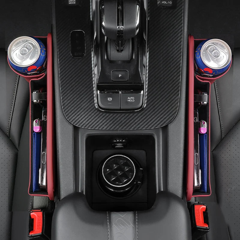 🏷️Organiseur de siège auto, boîte de rangement multifonction, portefeuille universel, clés, carte, gobelet, support de téléphone, accessoires d'intérieur automobile