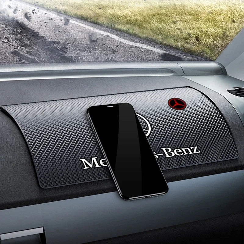 1Pcs PVC Car Dashboard Anti Slip Mat Silicone Pad For Mercedes Benz AMG Smart W205 C300 W203 W206 W108 W124 W126 W140 W168 W169