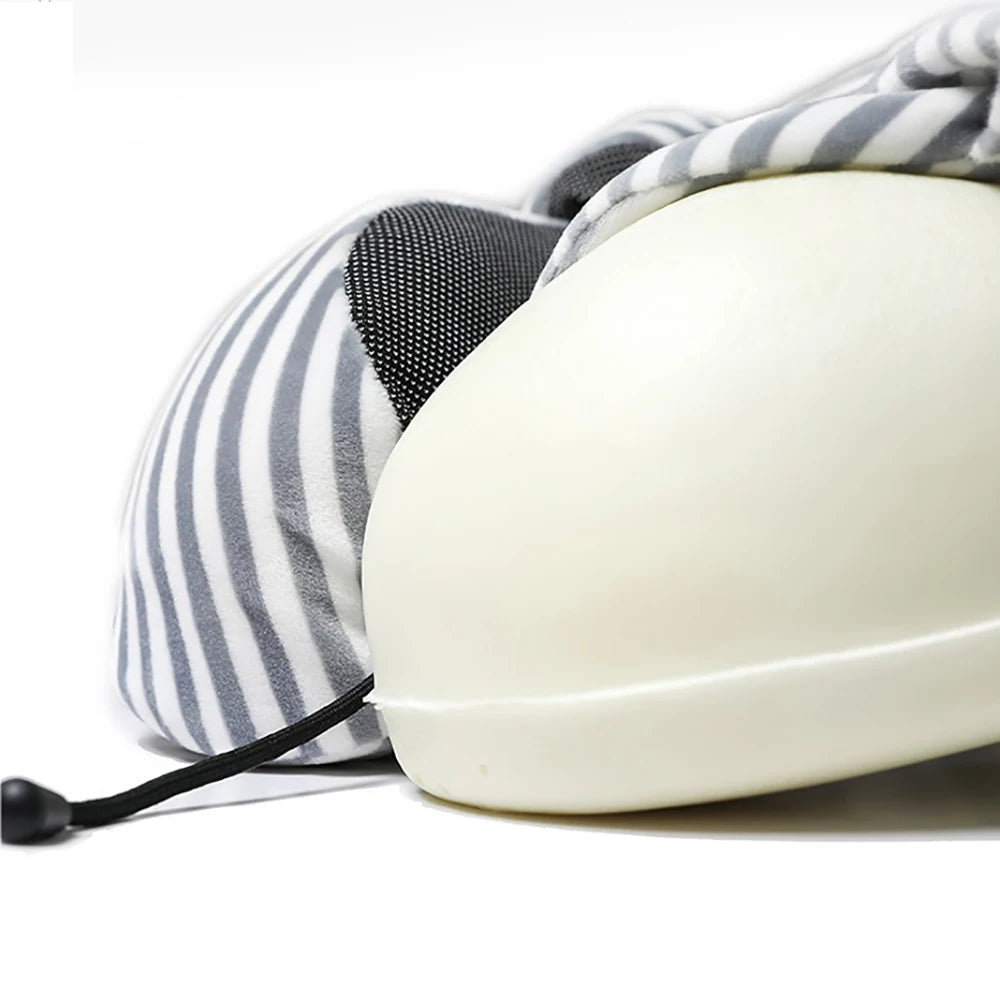 đ·ïžCoussin de Nuque en Mousse MĂ©moire â Oreiller Cervical Forme U 100% Coton pour Voyage & Repos