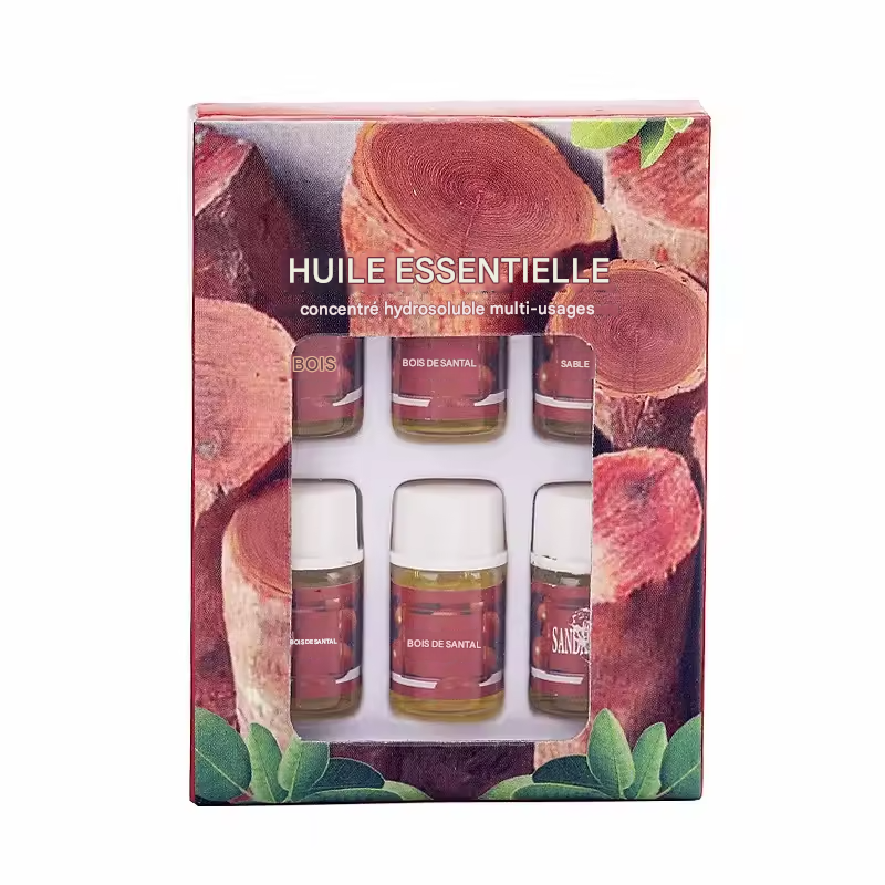 Coffret 6 Huiles Essentielles – Parfums Solubles dans l’Eau – Pour Diffuseur, Humidificateur, Parfum Voiture ou Recharge Désodorisant