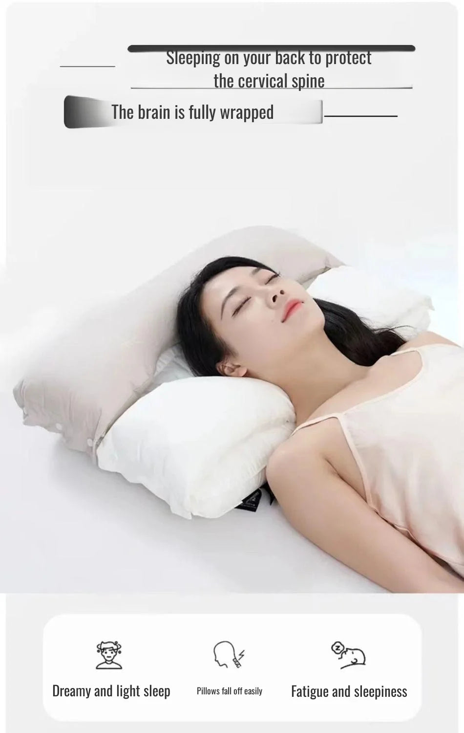 Cotton Pillow Two-way Relaxing Neck traction pillow Cone Cervical Orthopedic No Pressure On Face And Ears Help Sleep Pillows