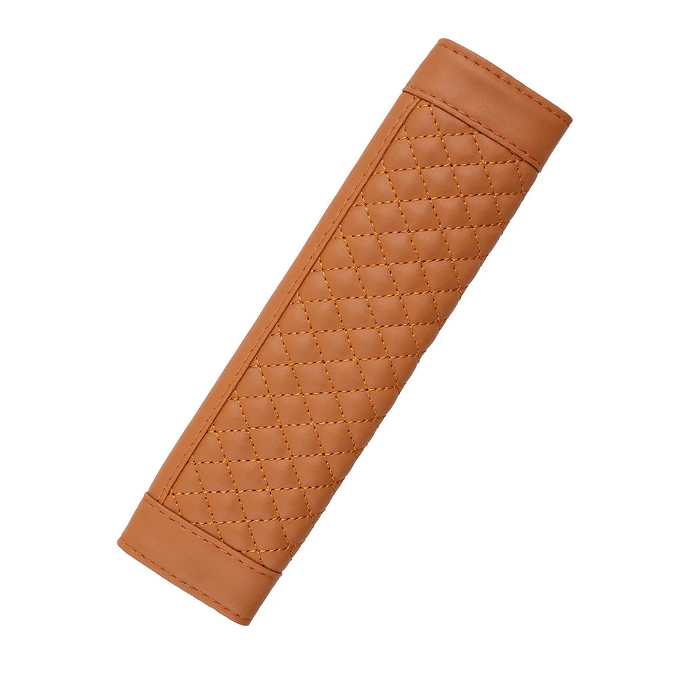 Car Safety Belt Shoulder Strap Cover Breathable PU Leather Seat Belt Padding Pad Protection Car Interior Accessories