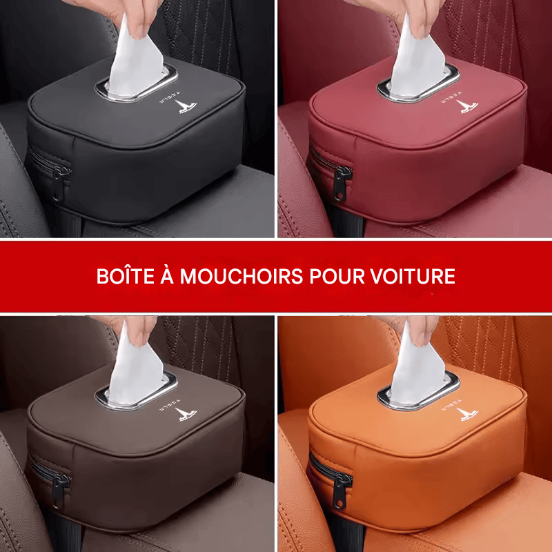 🏷️Sac de rangement pour mouchoirs de siège arrière de voiture, accessoires, organisateur de papier toilette pour Tesla Model 3, Model S, X, Model Y, Roadster, SpaceX