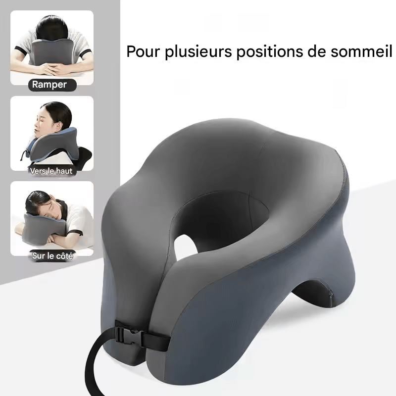 đ·ïžSEAMETAL Sac de Rangement pour Dossier de SiĂšge Auto â Cuir PU ImpermĂ©able, Tablette Pliable, Grande CapacitĂ© Oreiller Cervical de Voyage â Mousse Ă MĂ©moire, Tissu Coton Respirant, Design Compact avec Sac Ătanche