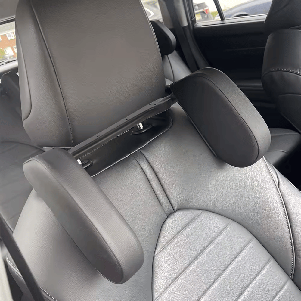 đ·ïžCoussin de Voyage Appui-TĂȘte pour Voiture â Soutien LatĂ©ral RĂ©glable, Amovible, en Fibre SynthĂ©tique avec Tige TĂ©lescopique ABS