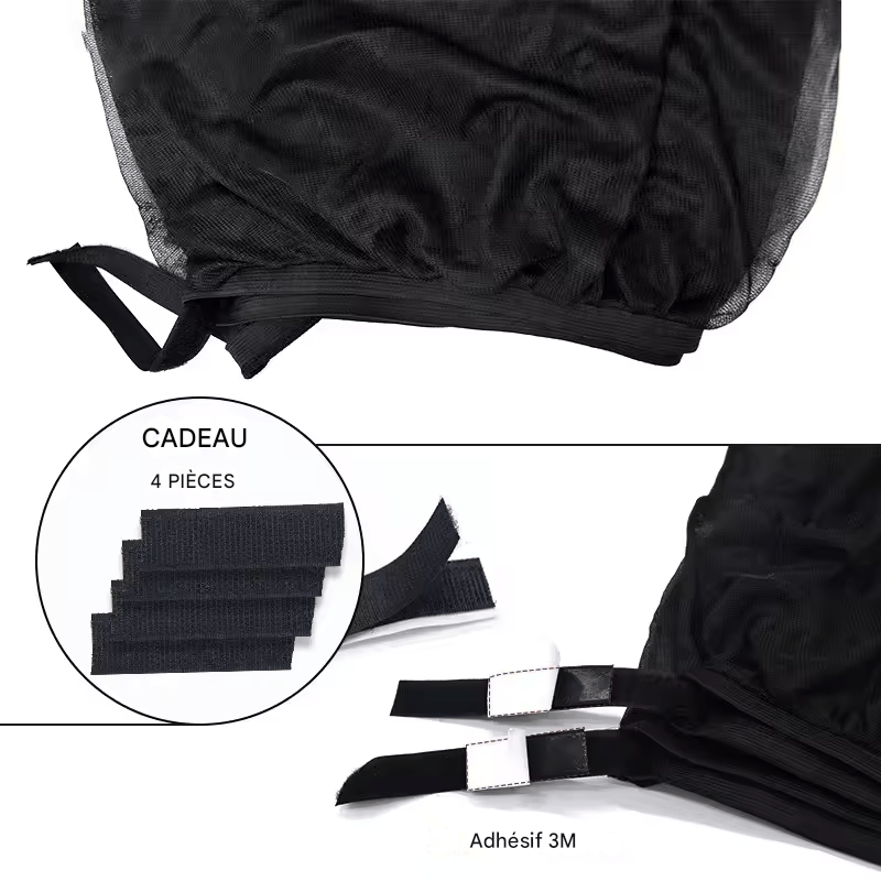 đ·ïž2PCS Pare-soleil Pliable en Maille pour Voiture et SUV â Protection UV, Isolant Thermique, Rideaux Extensibles pour Vitres LatĂ©rales