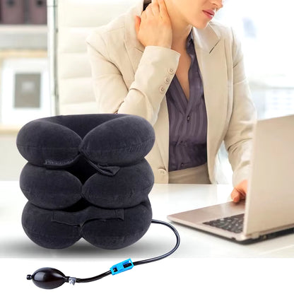 Neck Support Cushion Inflatable Air Cervical Neck Traction Device Body Relaxing Tractor Support Massage NECK Pillow