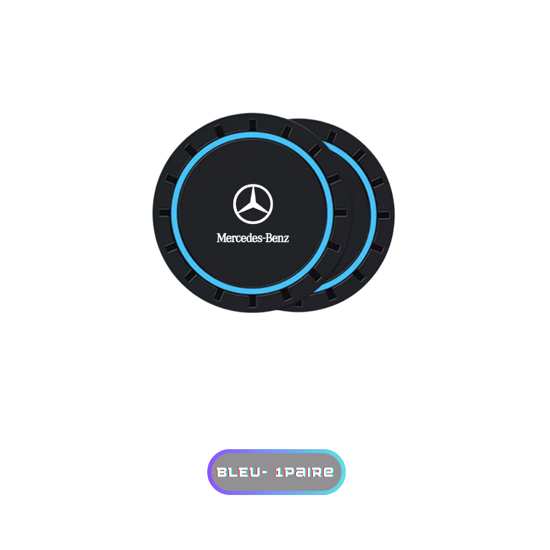 2Pcs Car Silicone Coaster Anti-Slip Water Cup Drink Mat For Mercedes Benz AMG W204 W203 W205 W211 W212 W213 W201 W210 W124 W126