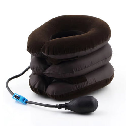 Neck Traction Medical Correction Device Cervical Support Posture Corrector Inflatable Collar Neck Stretcher 3 Layer Pain Relief