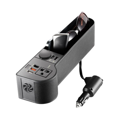 🏷️Organiseur de siège SEAMETAL avec prise 220V intégrée, 4 ports USB à charge rapide QC3.0 – Idéal pour garder votre voiture rangée et vos appareils chargés.