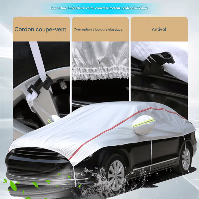 🏷️Bâche de Protection Universelle Voiture – Demi-Couverture Étanche Anti-UV, Anti-Poussière, Anti-Neige pour SUV et Berline