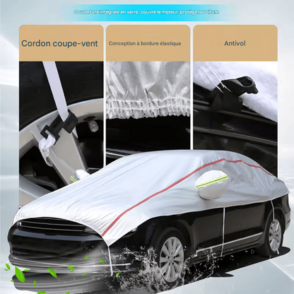 🏷️Bâche de Protection Universelle Voiture – Demi-Couverture Étanche Anti-UV, Anti-Poussière, Anti-Neige pour SUV et Berline
