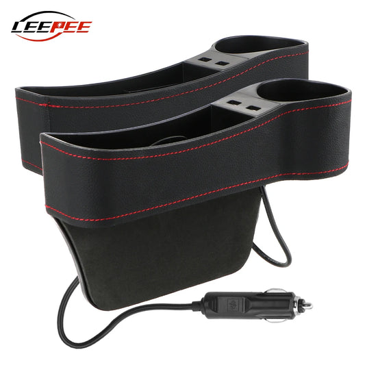 Boîte de rangement universelle pour siège – avec USB 3.0, support téléphone et porte-gobelet
