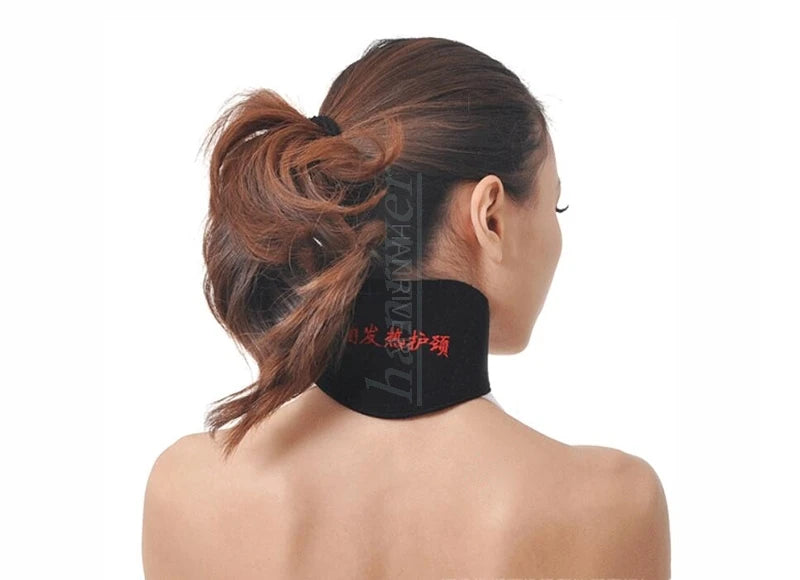 Cervical spine retractor with orthotic inflatable neck support for tension fixation of the rigid vertebra