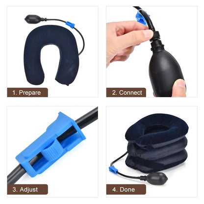 Coussin Gonflable Cervical pour Traction et Soulagement du Cou