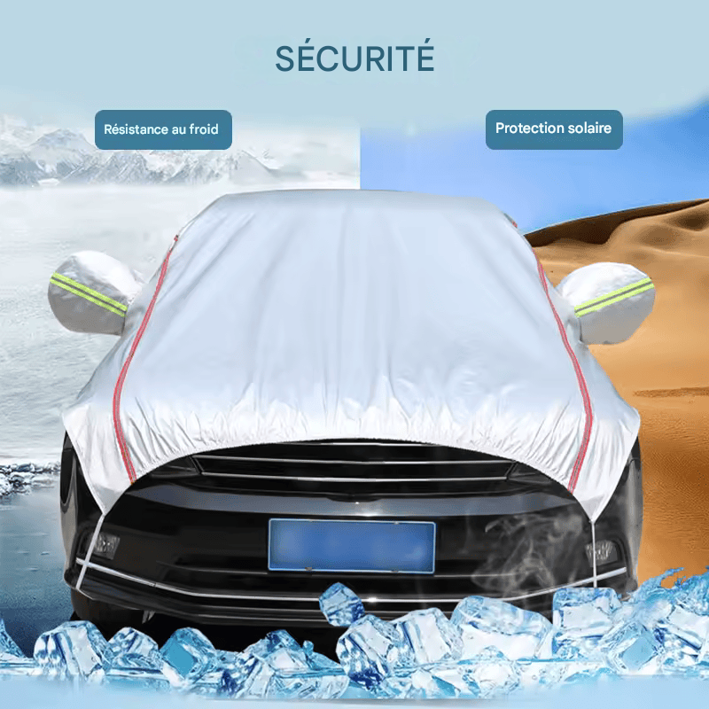 🏷️Bâche de Protection Universelle Voiture – Demi-Couverture Étanche Anti-UV, Anti-Poussière, Anti-Neige pour SUV et Berline