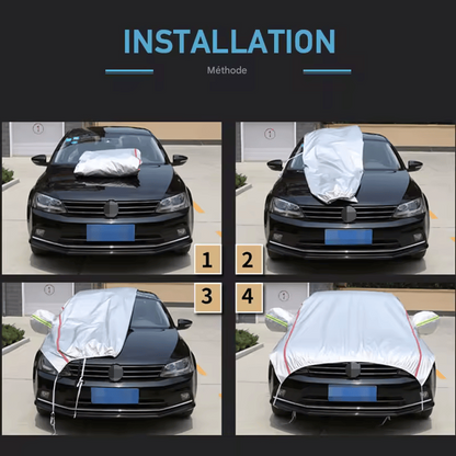 🏷️Bâche de Protection Universelle Voiture – Demi-Couverture Étanche Anti-UV, Anti-Poussière, Anti-Neige pour SUV et Berline