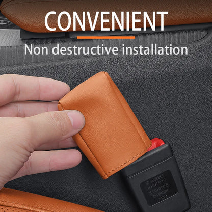 Car Seat Belt Button Leather Protective Cover Anti Scratch Seatbelt Button Protector Seat Belt Protection Cover