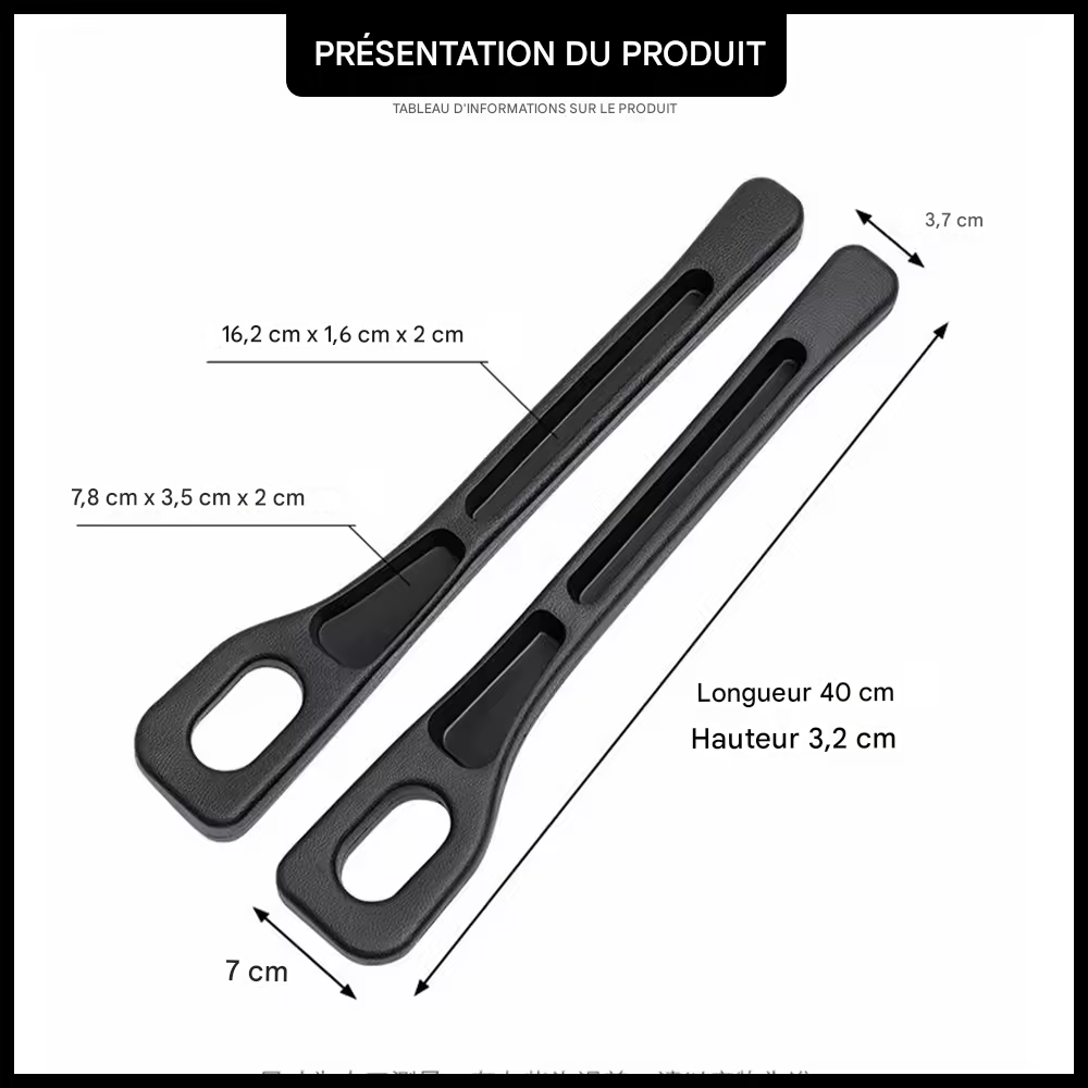 2 Remplisseurs d’Espace entre Sièges – Accessoires Intérieurs de Décoration pour Mercedes W203 W204 W176 W211 W212, etc.